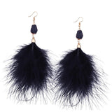 Monroe Ostrich Feather Earrings