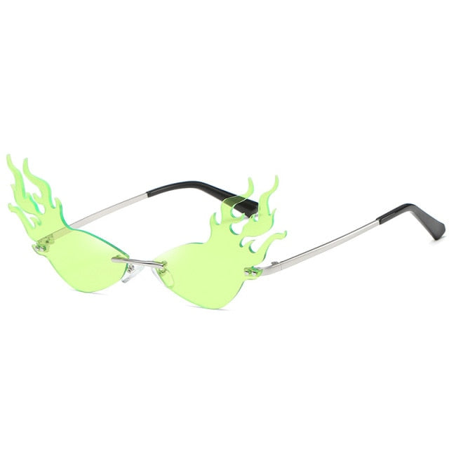 Fire Flame Rimless Sunglasses