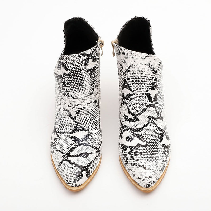 Alice Snake Print Ankle Boot