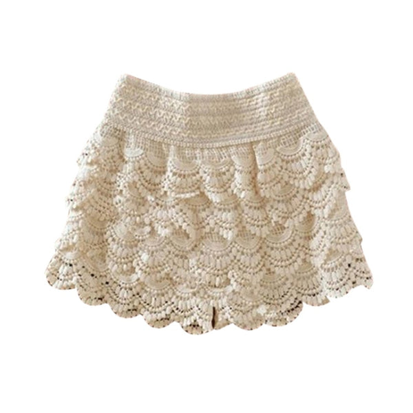 Isobel Sweet Elastic Ruffle Lace Shorts